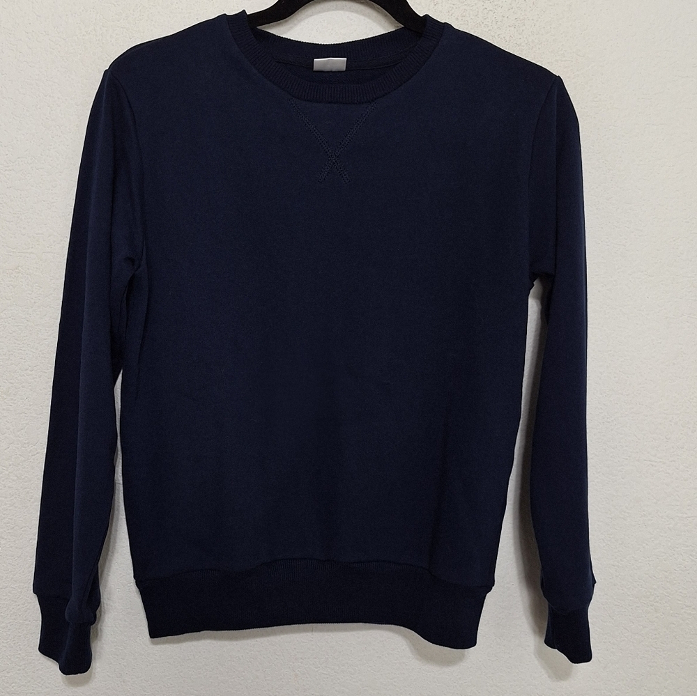 Spring & Gege Boys Dark Blue Gorpcore Long Sleeve Crew Neck Sweatshirt Size L